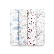 Aden + Anais Pack of 4 Large Swaddle Cotton Muslin Iconic Collection - Harry Potter