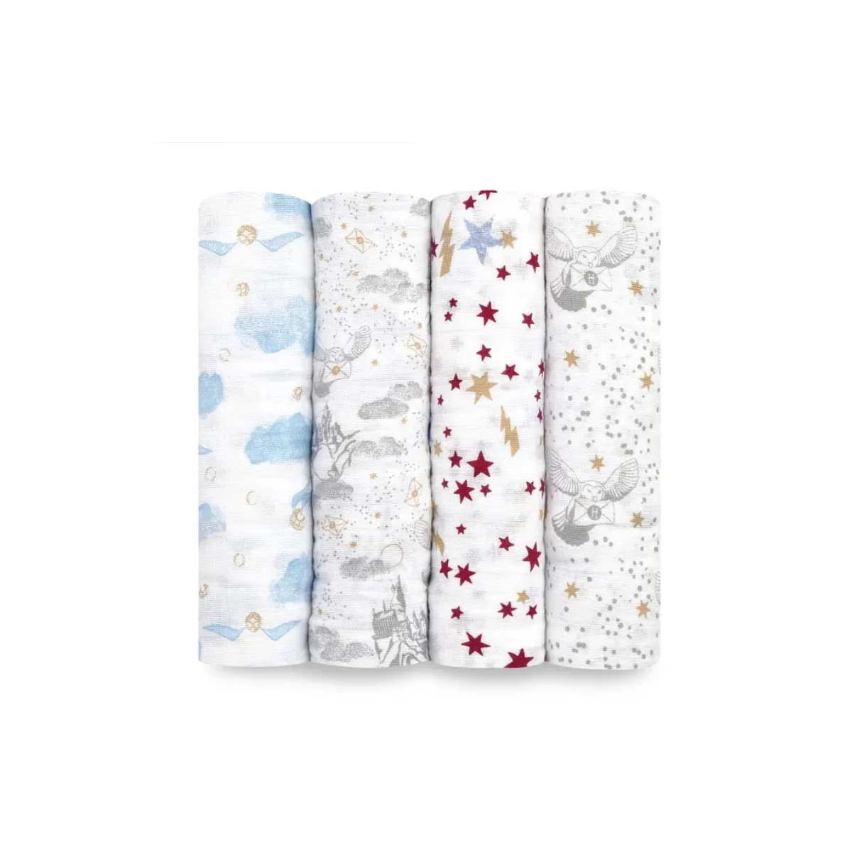 Aden + Anais Pack of 4 Large Swaddle Cotton Muslin Iconic Collection
