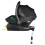 Ickle Bubba Altima Black Frame Travel System with Stratus i-Size Car Seat & Isofix Base - Sage Green