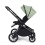 Ickle Bubba Altima Black Frame Travel System with Stratus i-Size Car Seat & Isofix Base - Sage Green