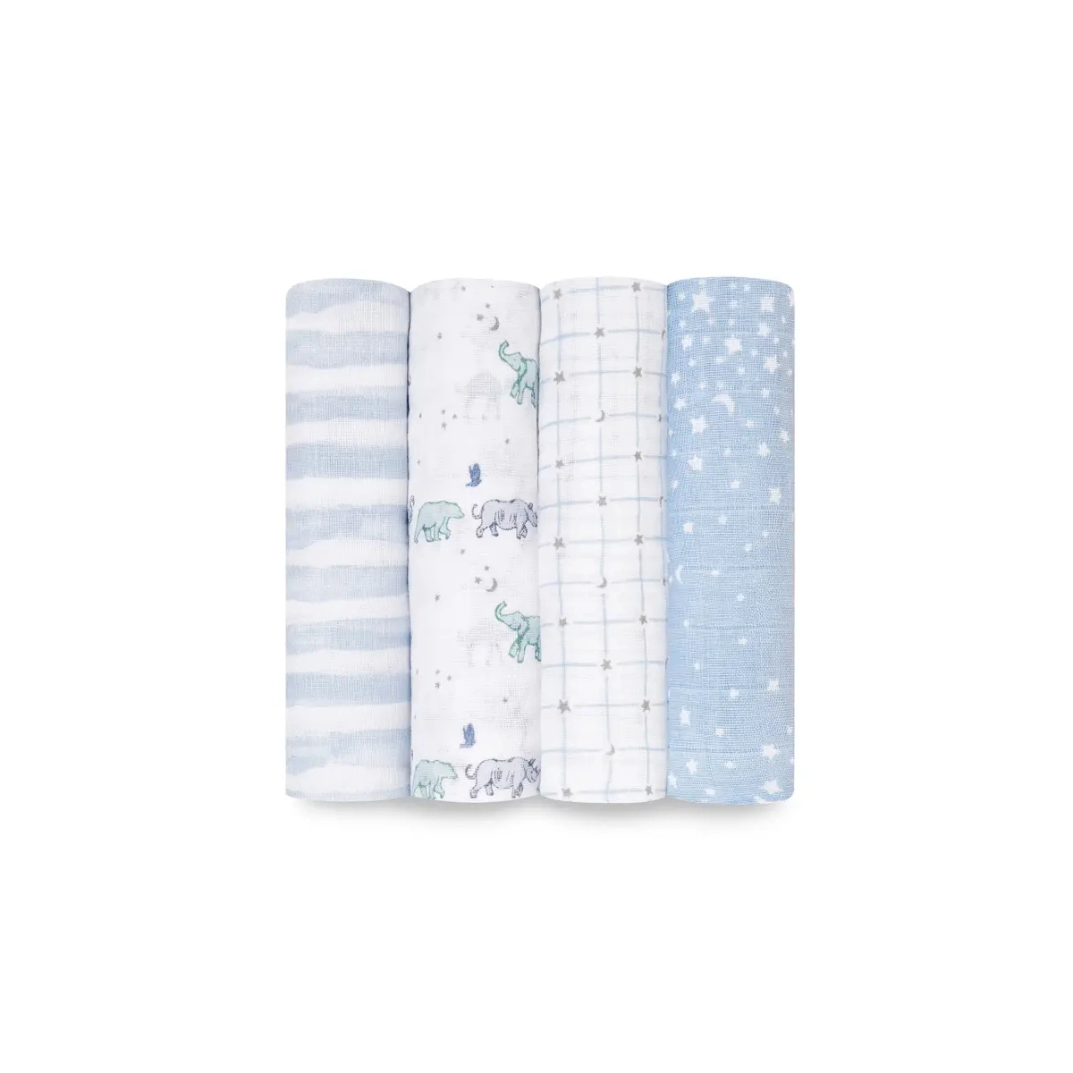 Image of Aden + Anais Pack of 4 Large Swaddle Cotton Muslin - Rising Star (23-19-039)
