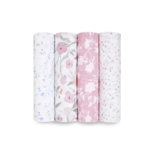 Aden + Anais Pack of 4 Large Swaddle Cotton Muslin - Ma Fleur (23-19-040)