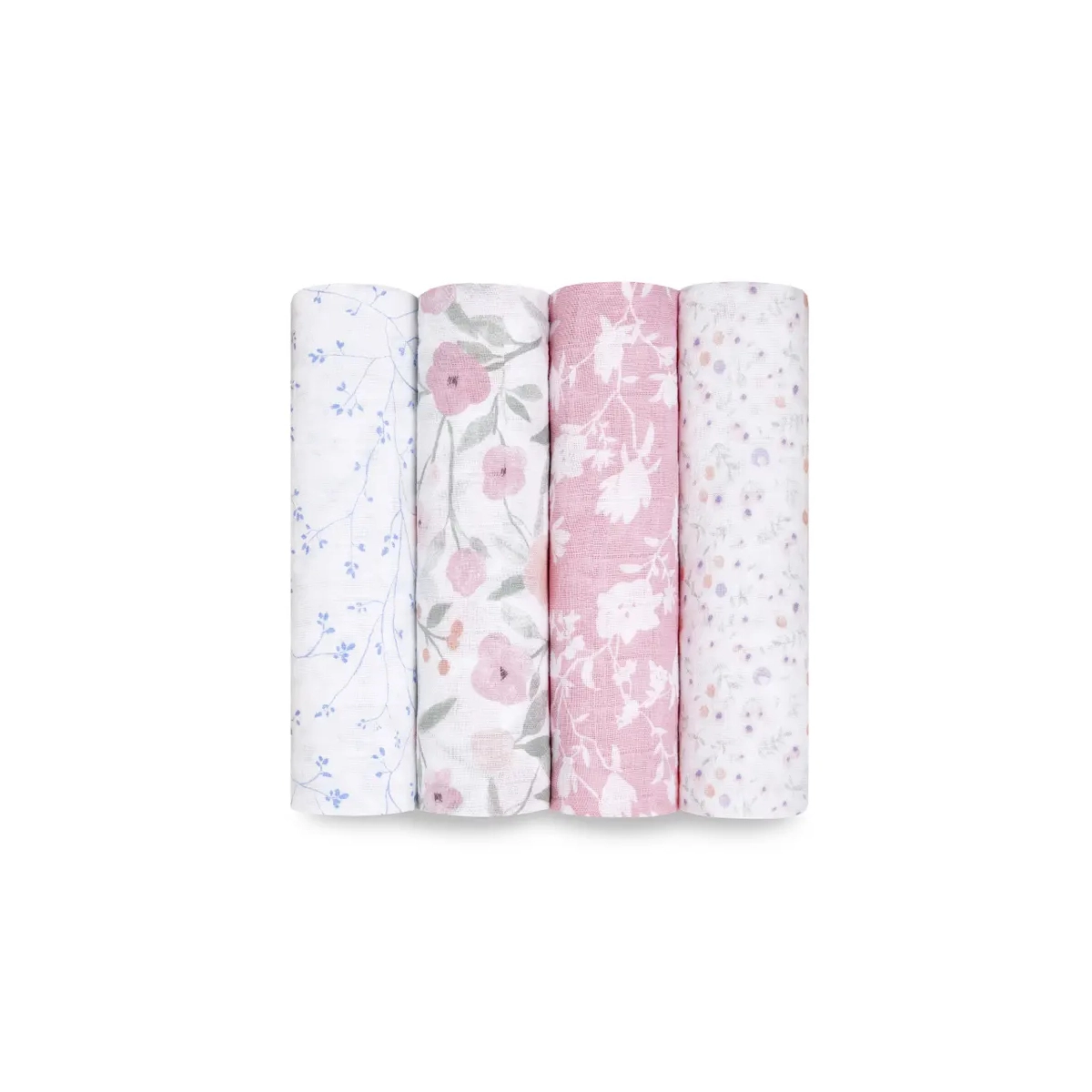 Image of Aden + Anais Pack of 4 Large Swaddle Cotton Muslin - Ma Fleur (23-19-040)