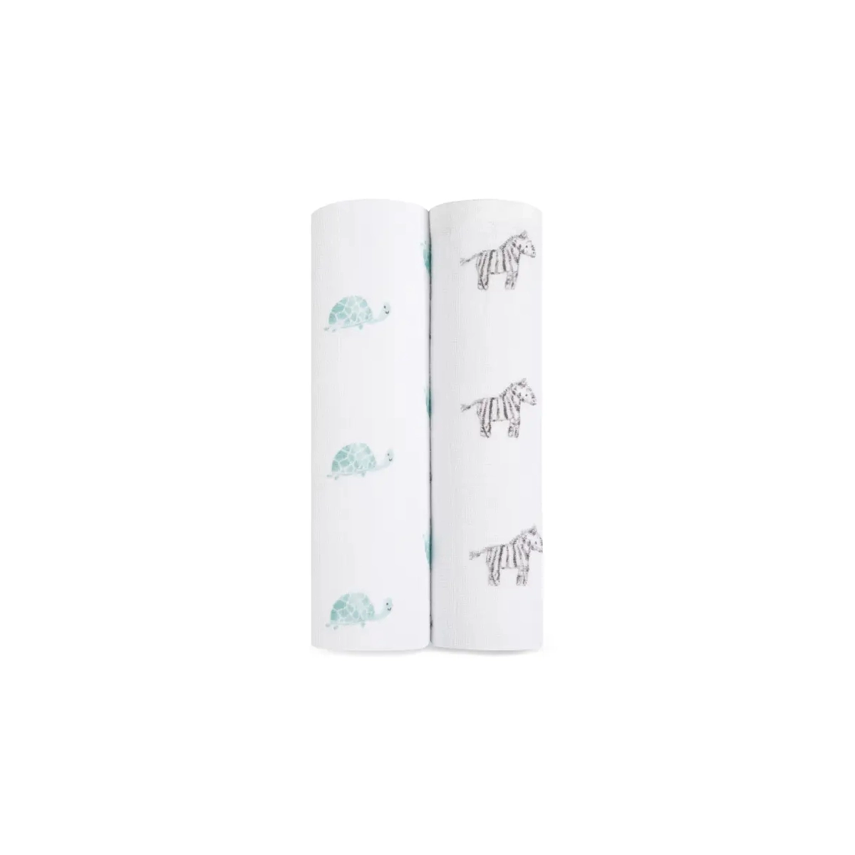 Image of Aden + Anais Pack of 2 Large Swaddle Organic Cotton Muslin - Animal Kingdom (23-19-060)