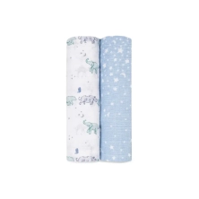 Aden + Anais Pack of 2 Large Swaddle Cotton Muslin - Rising Star