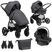 Noordi Sole Go 3in1 Travel System with Terra i-Size Car Seat - Black (New 2024)