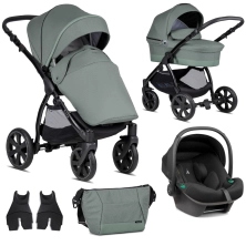 Noordi Sole Go 3in1 Travel System with Terra i-Size Car Seat - Sage (New 2024)