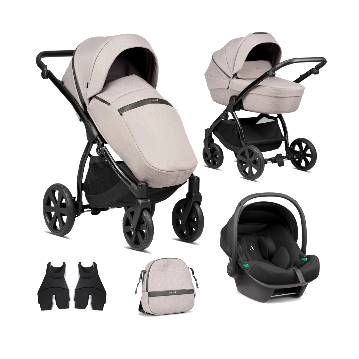 Noordi Luno All Trails 3in1 Travel System with Terra i-Size Car Seat