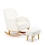 Babymore Freya Nursing Chair with Stool - Off White Boucle