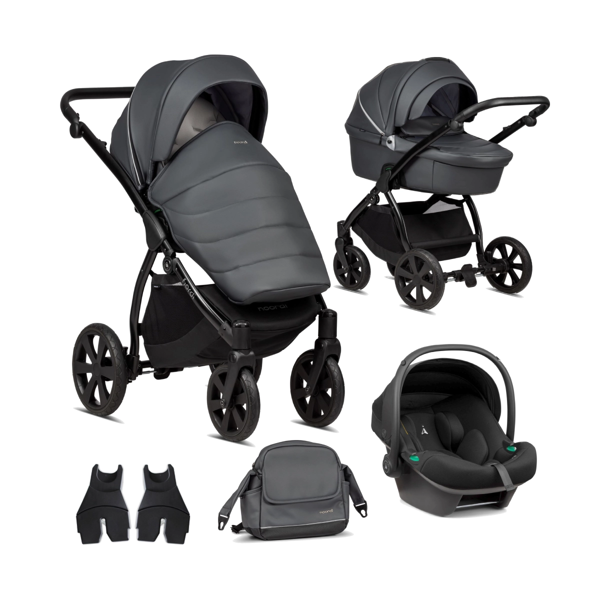 Noordi Fjordi Leather 3in1 Travel System with Terra i-Size Car Seat