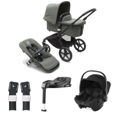 Bugaboo Fox 5 (Britax Baby Safe-Core Car Seat) Travel System Bundle - Black/Forest Green