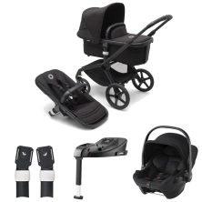 Bugaboo Fox 5 (Britax Baby Safe-Core Car Seat) Travel System Bundle - Black/Midnight Black