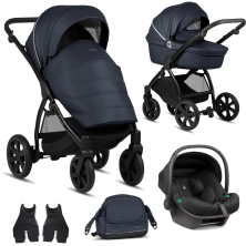Noordi Fjordi Leather 3in1 Travel System with Terra i-Size Car Seat - Twilight (New 2024)
