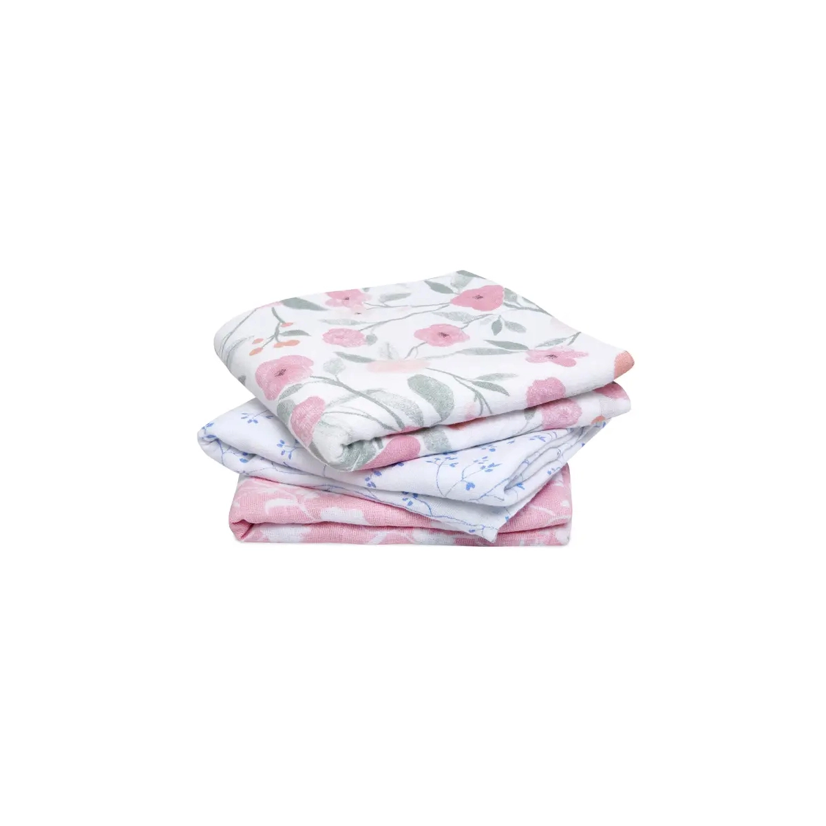 Image of Aden + Anais Pack of 3 Musy Squares Cotton Muslin - Ma Fleur (23-19-083)