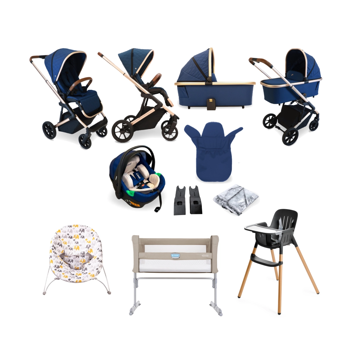 My Babiie MB500i Dani Dyer 11 Piece Everything You Need Travel System Bundle