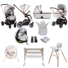 My Babiie MB500i Dani Dyer 11 Piece Everything You Need Travel System Bundle - Rose Gold Marble (MB500iDDMR)