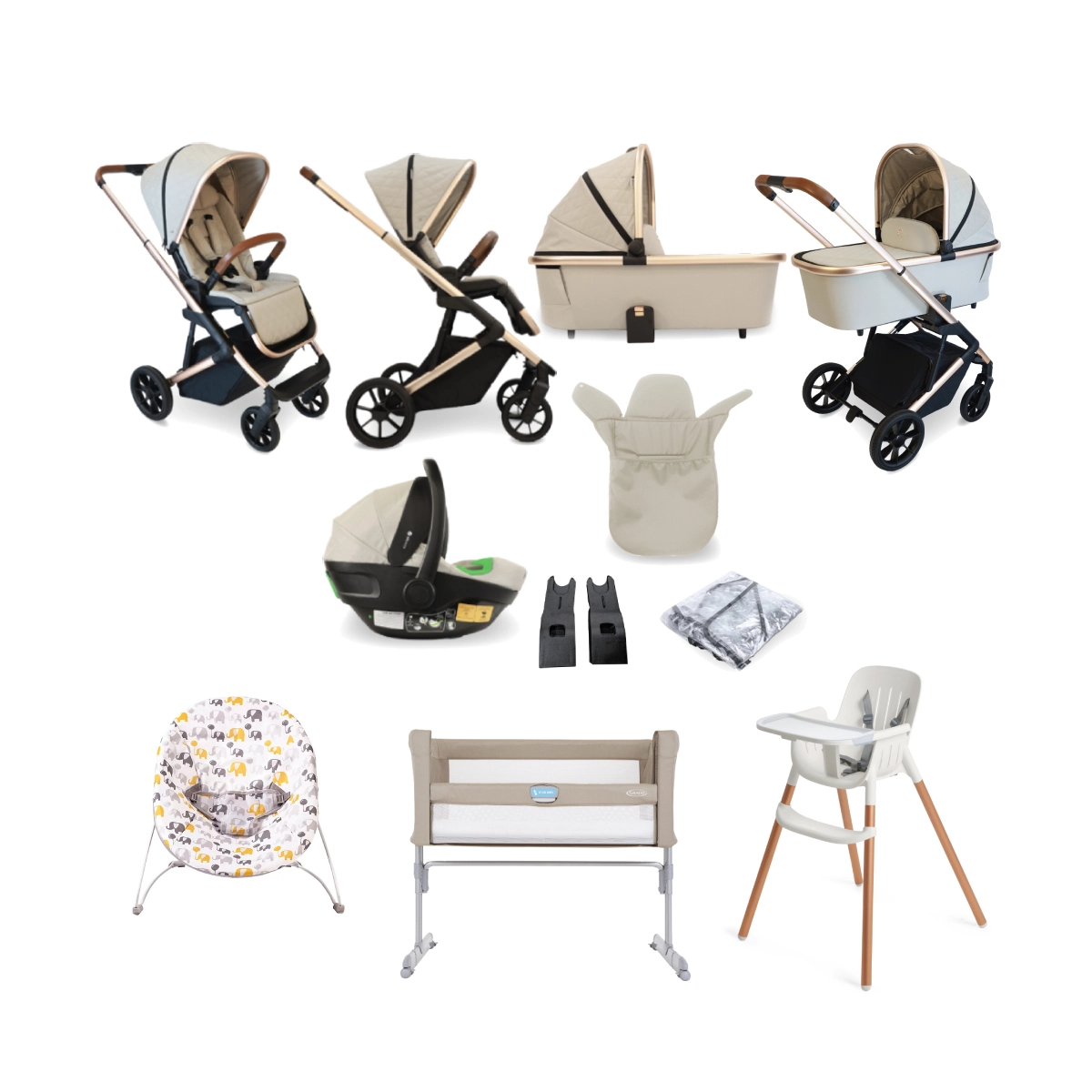 My Babiie MB500i Dani Dyer 11 Piece Everything You Need Travel System Bundle