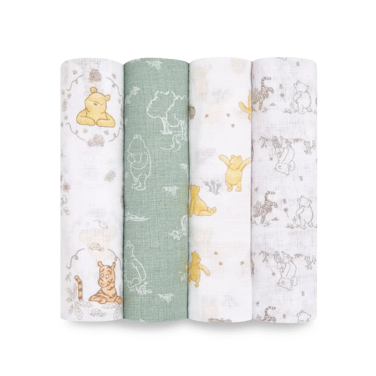 Aden + Anais Pack of 4 Essentials Cotton Muslin Swaddle Blanket