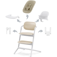 Cybex Lemo 4in1 Highchair Bundle - Sand White (New 2024)