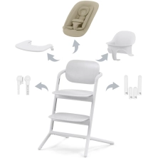 Cybex Lemo 4in1 Highchair Bundle - All White (New 2024)