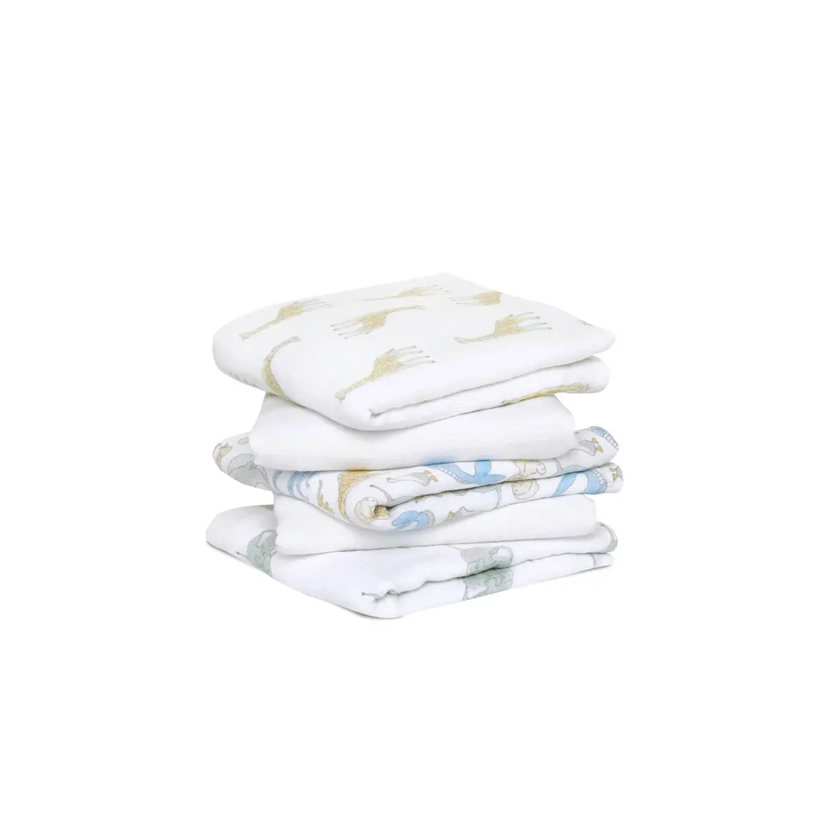 Image of Aden + Anais Pack of 5 Essentials Cotton Muslin Squares - Natural History (23-19-279)