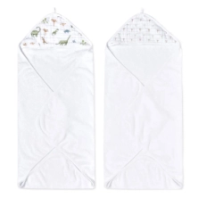 Aden + Anais Pack of 2 Essential Hooded Towel - Dino Jungle