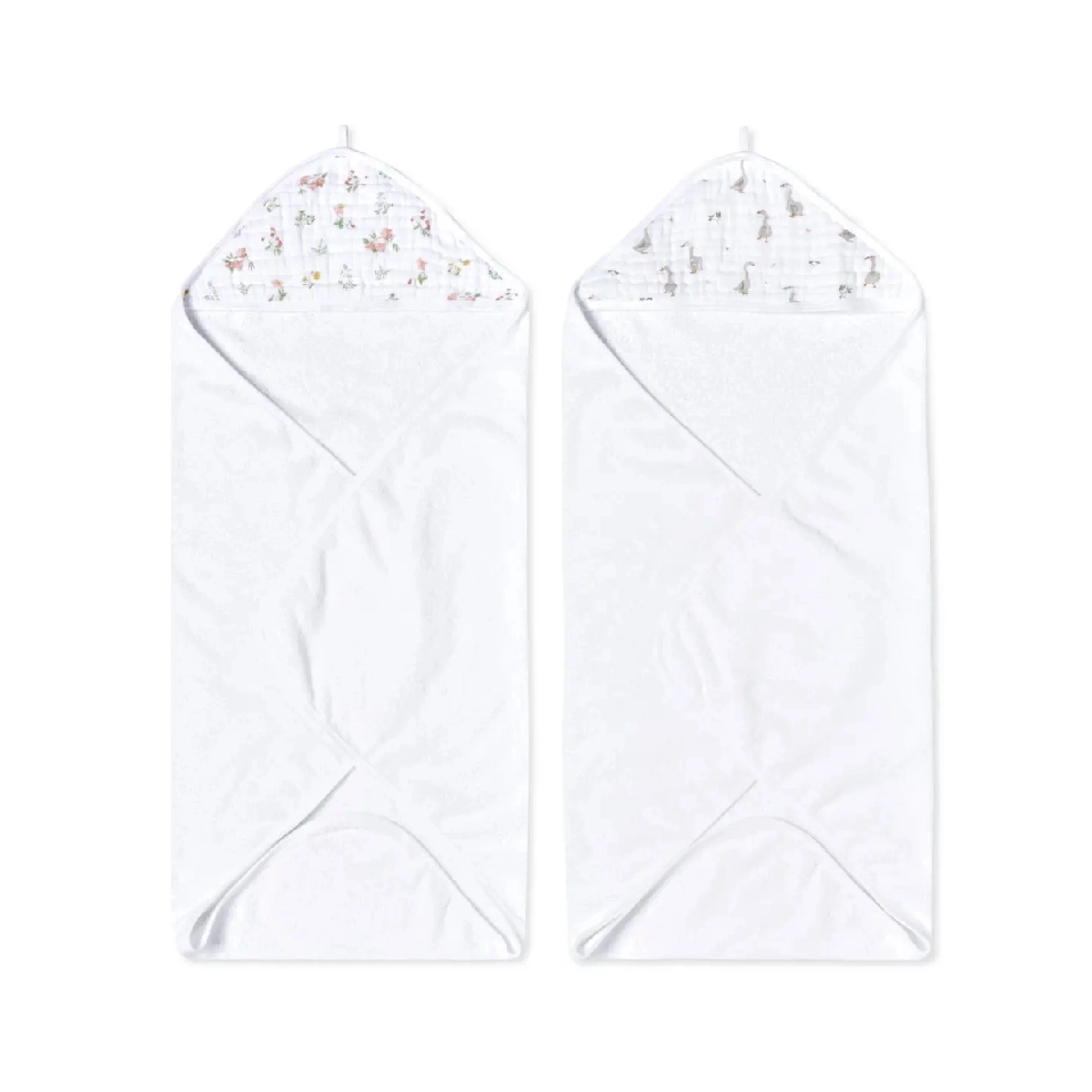 Image of Aden + Anais Pack of 2 Essential Hooded Towel - Country Floral (23-19-360)