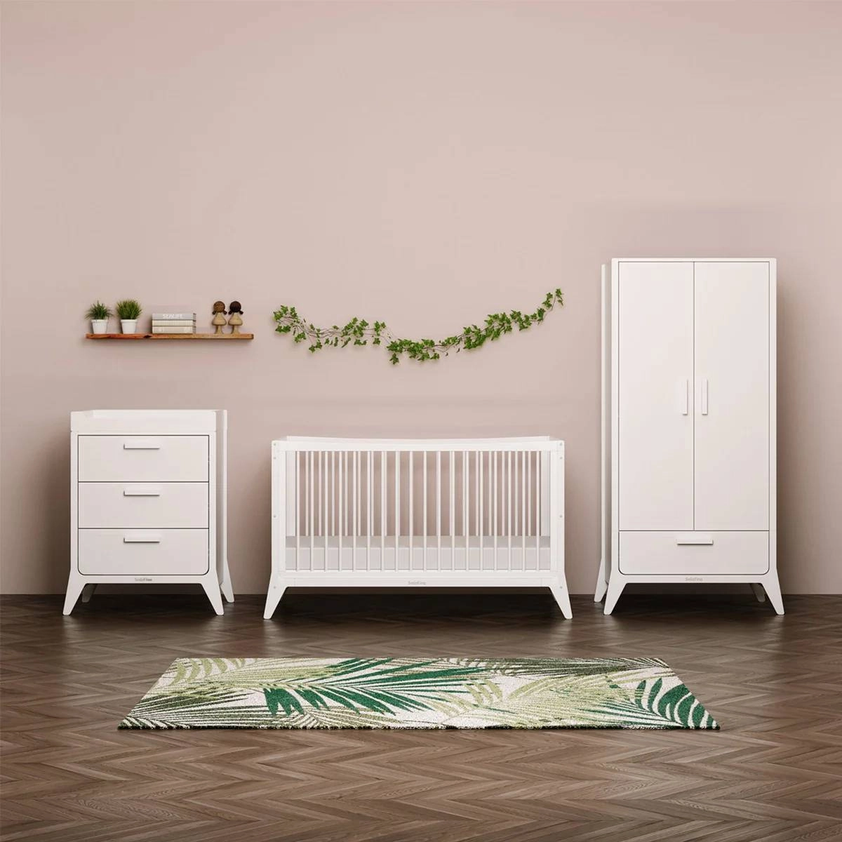 Image of Snuz Fino 3 Piece Nursery Furniture Set-White