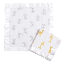 Aden + Anais Pack of 2 Essential Cotton Muslin Security Blankets - Safari Babes (23-19-380)