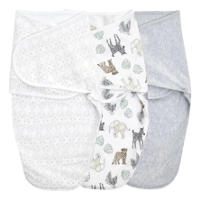Aden + Anais Pack of 3 Essential Easy Swaddle Wrap 1.0 TOG 0-3 Months - Toile (23-19-389)