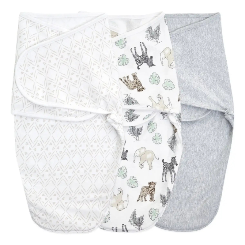 Aden + Anais Pack of 3 Essential Easy Swaddle Wrap 1.0 TOG 4-6 Months - Toile (26-19-390)