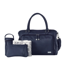 Isoki Double Zip Satchel Changing Bag - Navy Blue