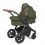 Ickle Bubba Stomp Luxe Black Frame Travel System With Stratus i-Size Carseat & Isofix Base-Woodland