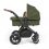 Ickle Bubba Stomp Luxe Black Frame Travel System With Stratus i-Size Carseat & Isofix Base-Woodland