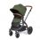 Ickle Bubba Stomp Luxe Black Frame Travel System With Stratus i-Size Carseat & Isofix Base-Woodland