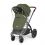 Ickle Bubba Stomp Luxe Black Frame Travel System With Stratus i-Size Carseat & Isofix Base-Woodland