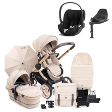 iCandy Peach 7 Bundle with Cybex Cloud T i-Size Car Seat & Base T - Biscotti