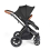 Ickle Bubba Stomp Luxe Black Frame Travel System with Galaxy Carseat & Isofix Base - Black/Midnight/Tan !