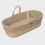 The Little Green Sheep Natural Quilted Moses Basket & Stand Bundle-Truffle Rice