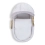 Clair de Lune Waffle Palm Moses Basket - White