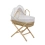 Clair de Lune Waffle Palm Moses Basket - White