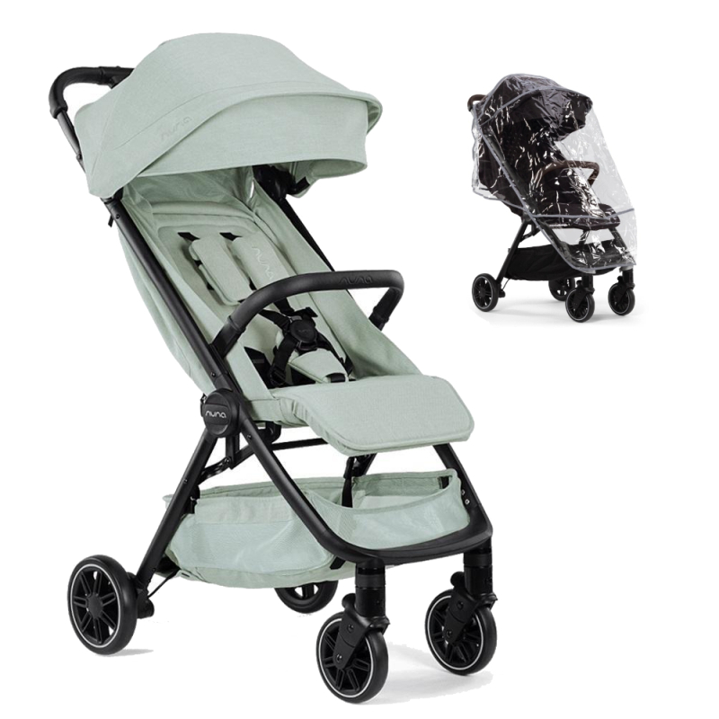 Nuna TRVL Stroller + Raincover - Sea Foam