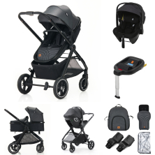 Aya EasyMoov 3 in 1 Travel System with Isofix Base - Midnight Black (Bounty M)
