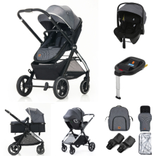 Aya EasyMoov 3 in 1 Travel System with Isofix Base - Stone Grey (Bounty M)