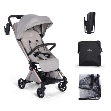 Amana Luxo 4 Piece Compact Stroller Bundle - Stone Beige (Bounty M)