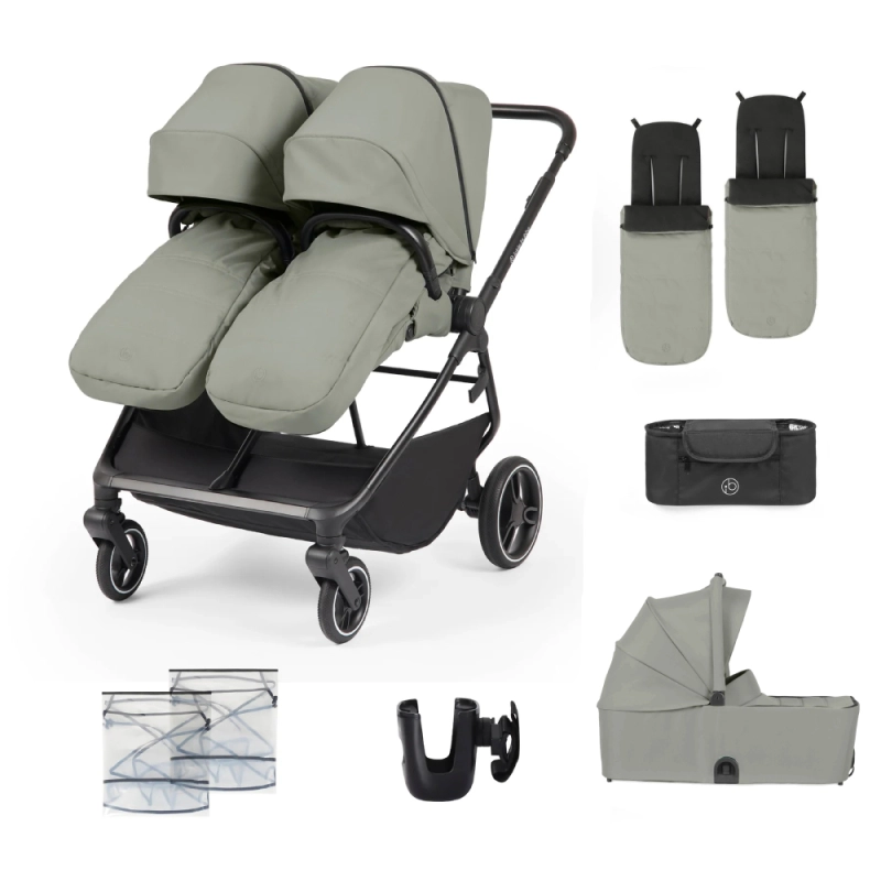 Ickle Bubba Altair 11 Piece Growing Families Pram Bundle - Laurel Green