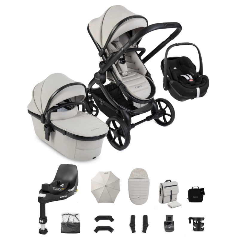 iCandy Peach 8 Maxi Cosi Pebble 360 Pro2 Complete Bundle - Taupe/Black