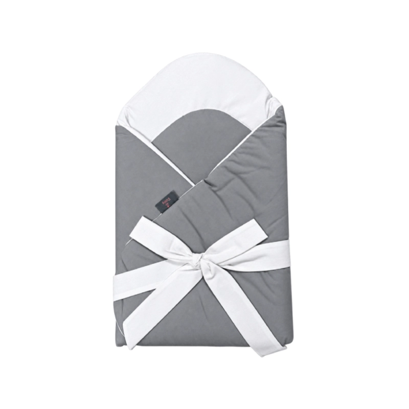 Little Babes Soft Swaddle Wraps - Grey With White