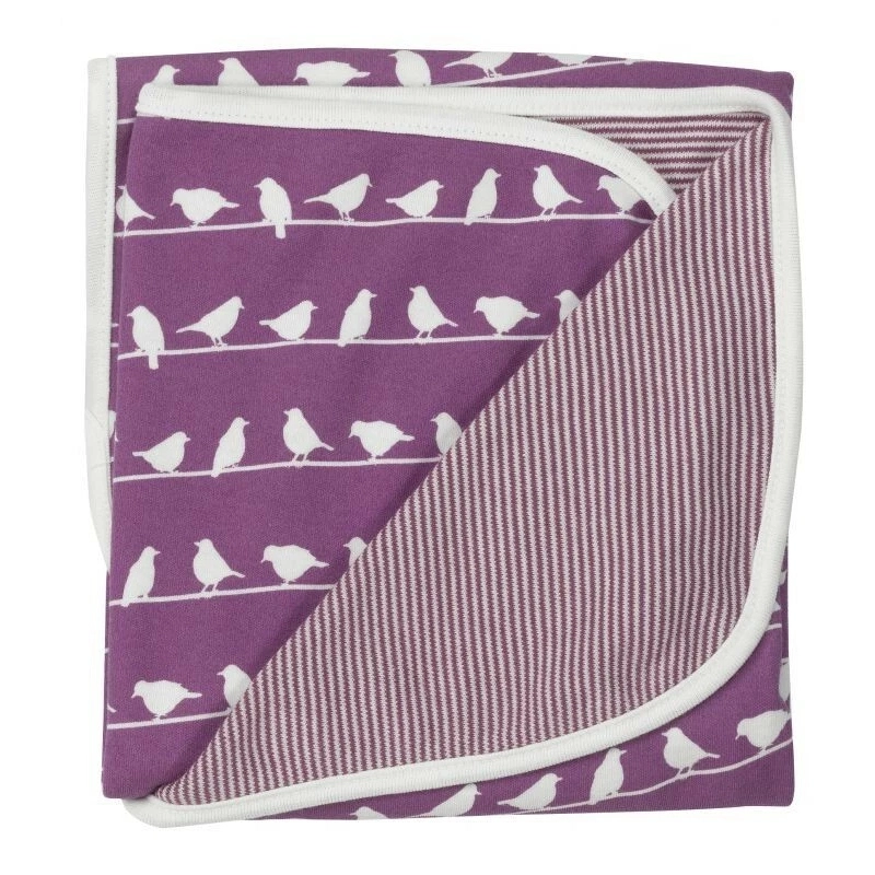 Kiddies kingdom Reversible Organic Baby Blanket - Raspberry