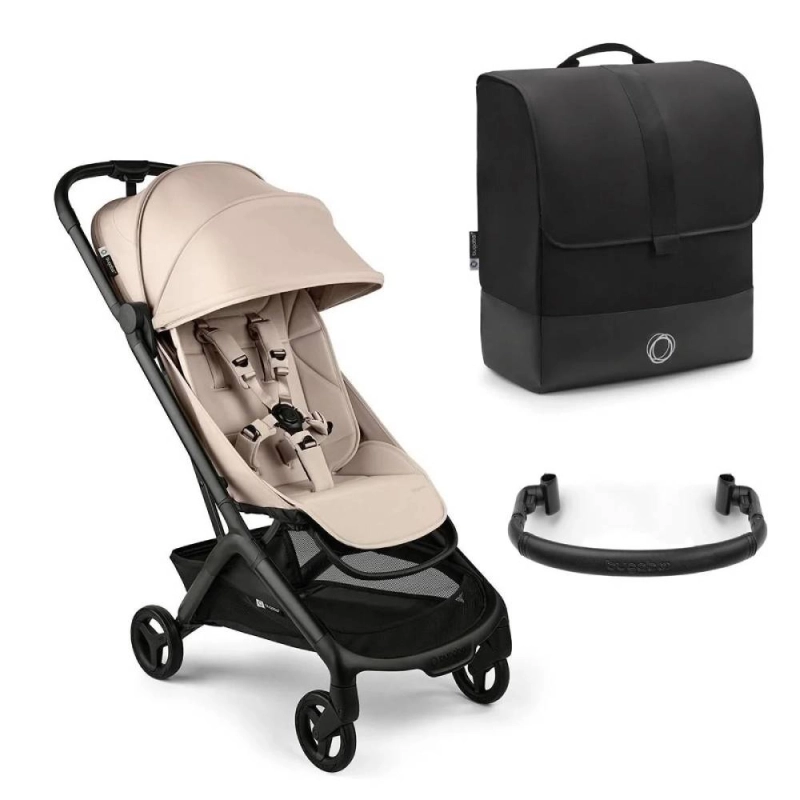 Bugaboo Butterfly 2 Compact Travel Stroller with Travel Bag and Bumper Bar - Desert Taupe